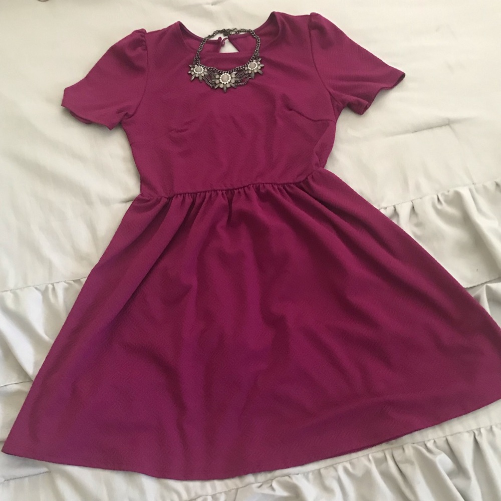 Deep purple cocktail dress